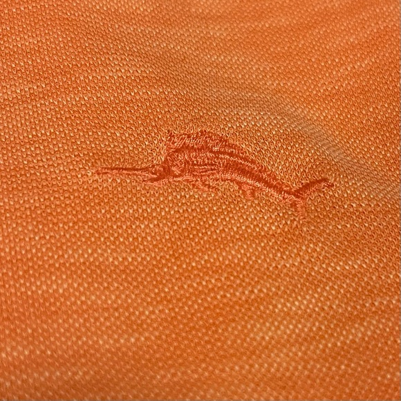 Tommy Bahama Mens Orange With a Tan Trim Polo Extremely Soft Size XXL - Picture 9 of 10